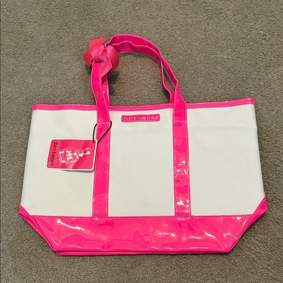 Juicy Couture Handbags - Juicy Couture Vibrant Pink and Cream Tote